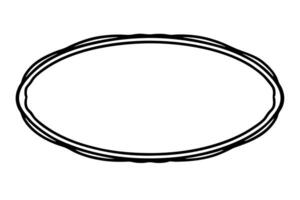 An oval shaped drawing on a white background vector