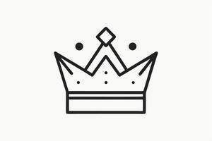 A crown icon in a line style vector