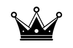 A black and white crown icon on a white background vector