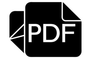 Pdf file icon with the word pdf in it vector