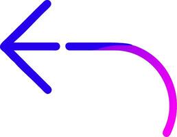 A purple and blue arrow pointing down vector
