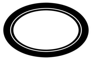 A black and white circle with a white background vector