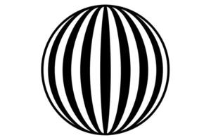 A black and white striped egg with a white background vector