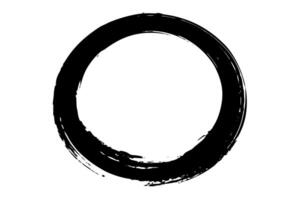 An oval painted with black paint on a white background vector