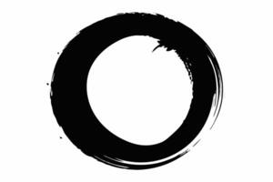 The letter o is painted in black ink on a white background vector