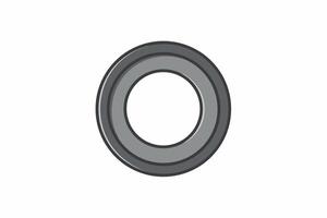 A black and white illustration of a round object vector