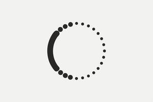 A circle with dots on it, and a white background vector