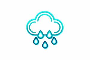 Rain cloud icon illustration vector