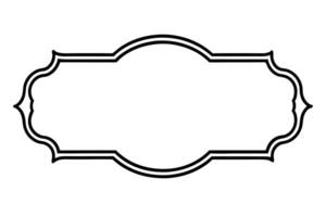 A black and white outline of a frame vector