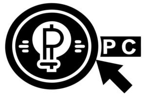 A black and white logo with a light bulb and a arrow pointing to it vector