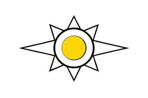 A star with an egg in the center vector
