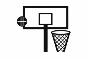 Basketball hoop and net icon vector