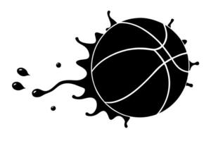 Basketball ball with splashes and splashes vector