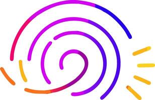 A colorful fingerprint icon on a white background vector