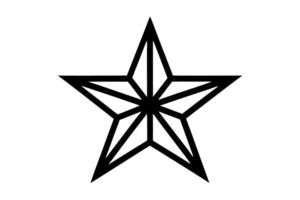 A black and white star with a star pattern vector