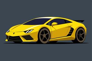 A cartoon car on a dark background vector