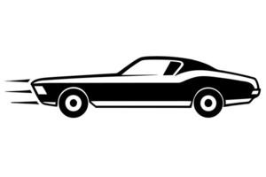 A black and white car icon on a white background vector