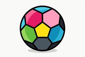 A colorful soccer ball with a white background vector