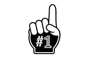 A hand holding up a number one sign vector