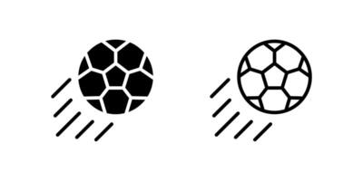 Soccer ball in motion icon set for fast-paced action vector
