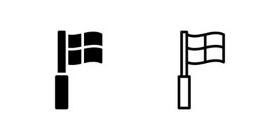 Linesman flag icon set for offside and other calls vector