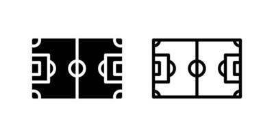 Soccer pitch layout icon set with field lines vector