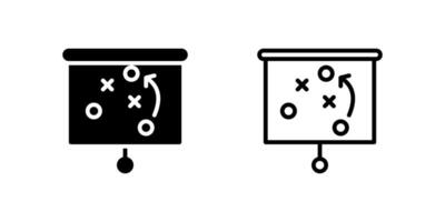 Tactics board icon set for match planning vector