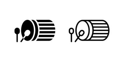 A traditional bedug drum icon, symbolizing the call to prayer and celebration during Ramadan. vector