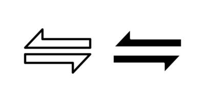 Exchange icon set representing currency conversion, financial trade, and money transfer vector
