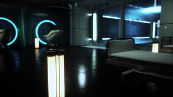 CGI Futuristic hospital with sleek design and advanced lighting video