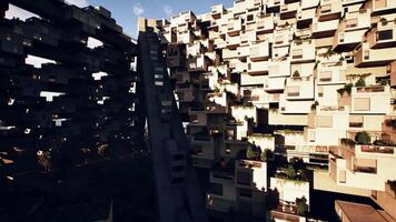 CGI Modern design with multi level residential buildings in dynamic layout video