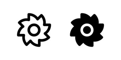 Saw icon set depicting cutting tool used in carpentry, woodworking, or construction work. vector