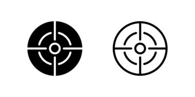 Target Icon Set. A black icon of a target, representing goal or accuracy. vector