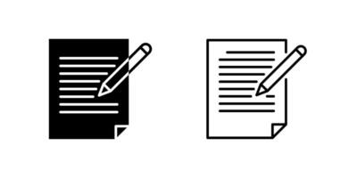 Letter icon set representing written communication, document, or mail. vector
