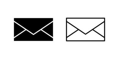 Message icon set visualizing email or text communication. vector