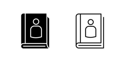 Contacts icon set visualizing saved user profiles or contact information. vector