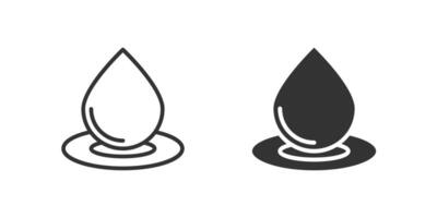 Water drop icon set symbolizing purity and environmental importance. vector