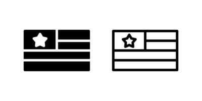 A collection of American flag icons, symbolizing patriotism and national identity. vector