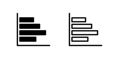 Bar chart icons for data representation, ideal for business presentations and statistical reports. vector