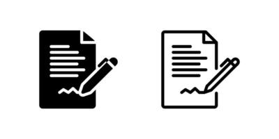 Essential contract document icon for legal agreements, paperwork, and official signing. Ideal for business, law, and administrative designs. vector