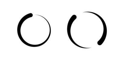Simple Enso circle icon symbolizing Zen, minimalism, and balance. Perfect for spiritual, art, and harmony concepts. vector