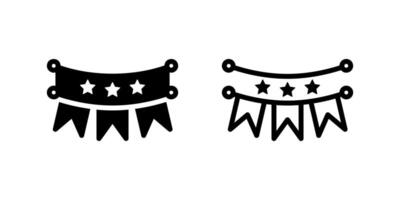 Festive banner flag icon for celebrations, parties, and events. Ideal for holidays, festivals, and joyous occasions. vector