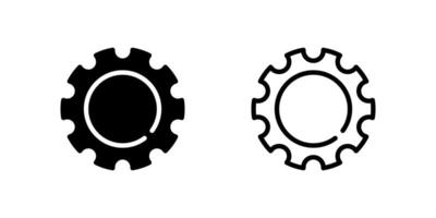 Generic gear settings cog icon representing options, configurations, and technical adjustments. Useful for software and system interfaces. vector