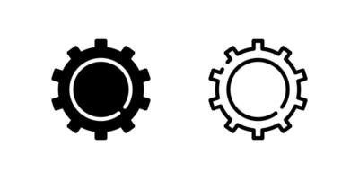 Industrial gear settings cog wheel icon for machinery, mechanics, and process control. Ideal for technology and engineering themes. vector