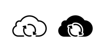 Dynamic cloud sync icon illustrating data synchronization, transfer, and consistent online connectivity. Perfect for digital services and modern tech interfaces. vector
