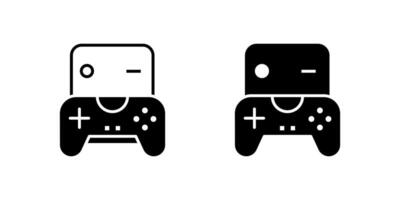Modern gaming console controller icon set for games, entertainment, and digital play. Ideal for esports, recreation, and tech themes. vector