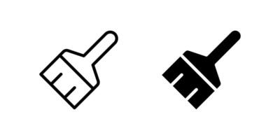 Versatile paint brush icon set for art, painting, and creative expression. Ideal for artists, design, and hobby themes. vector