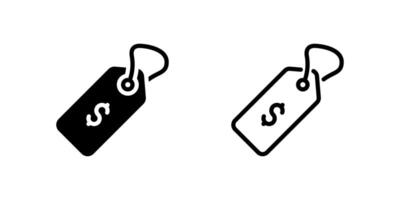Classic price tag label icon for sales, discounts, and retail pricing. Useful for shopping, e-commerce, and promotional designs. vector