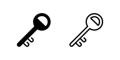 Essential key icon symbolizing access, security, and passwords. Ideal for login, privacy, and digital protection interfaces. vector