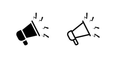 Bold megaphone loudspeaker icon for public announcements, communication, and marketing. Ideal for events, promotions, and news. vector